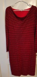 Red & Black Jersey Dress